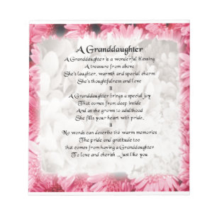 Sondotterdikt - rosa blom- design anteckningsblock