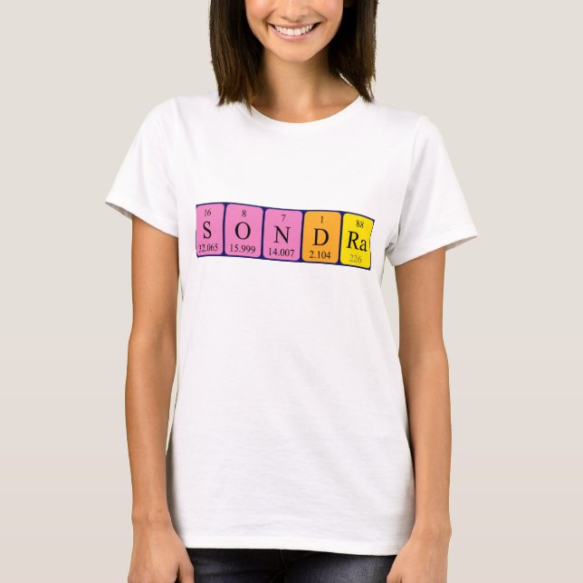 Sondra Peridiskt återkommande skjorta bord namn T-shirt (Framsida)