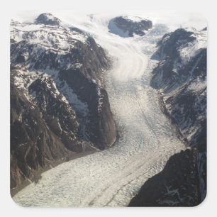 Sondrestrom Glacier på Grönland Fyrkantigt Klistermärke