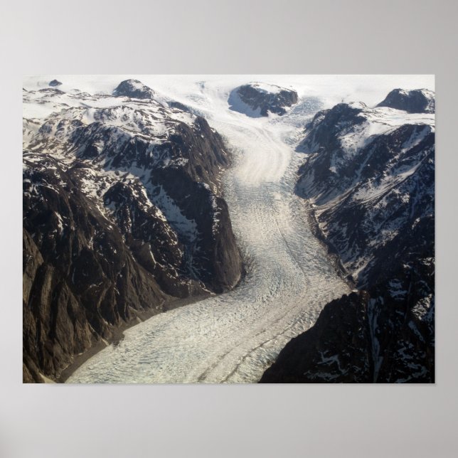 Sondrestrom Glacier på Grönland Poster (Framsidan)