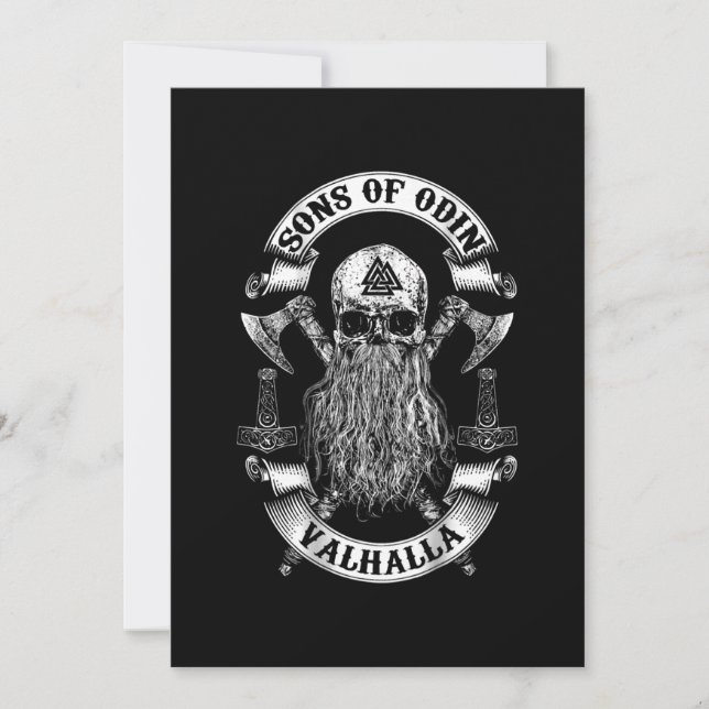 Soner av Odin- Vikings Nordish Inbjudningar (Framsida)