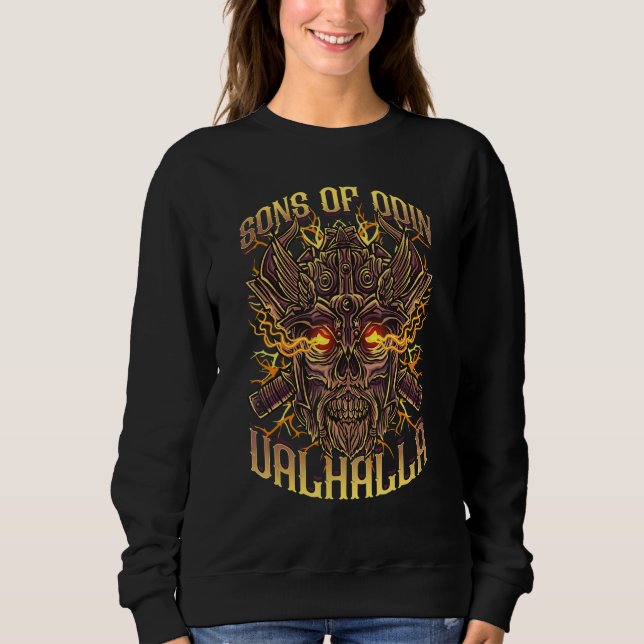 Söner till Odin Valhall Viking T Shirt (Framsida)