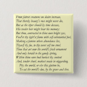 Sonett nr. 1 av William Shakespeare Knapp