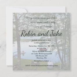 Song of Solomon Lake Photo Wedding Invitation Inbjudningar