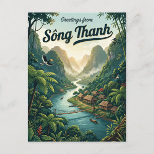 Sông Thanh nationalpark Vietnam Vykort