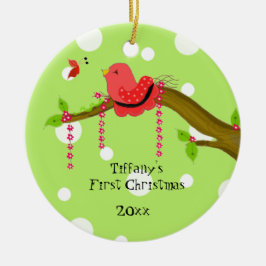 Songbird Baby första jul Julgransprydnad Keramik