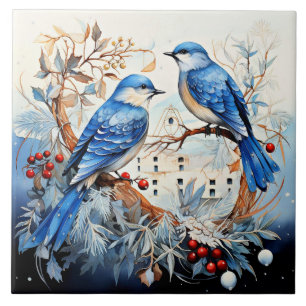 Songbird, härlig illustration kakelplatta