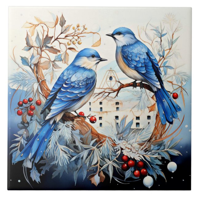 Songbird, härlig illustration kakelplatta (Framsidan)