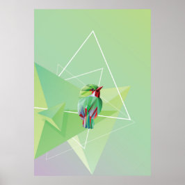 Songbird in Abstrakt Grönt Poster