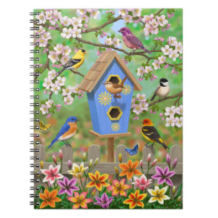 Songbird Lily Garden Birdhouse Anteckningsbok