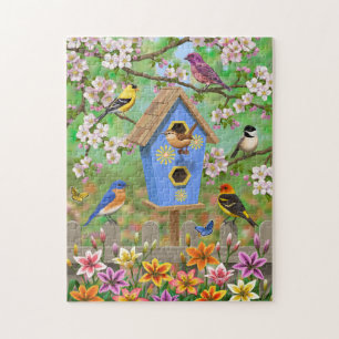 Songbird Lily Garden Birdhouse Pussel