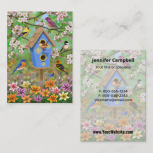 Songbird Lily Garden Birdhouse Visitkort