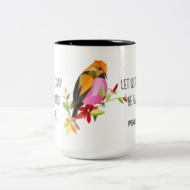 Songbird, med Verse från Psalm 118:24 Kaffemugg (Center)