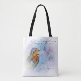 "Songbird of Hope" Tote Bag Tygkasse