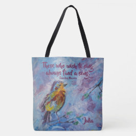 "Songbird of Hope" Tote (stor) Tygkasse