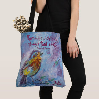 "Songbird of Hope" Tote (stor) Tygkasse