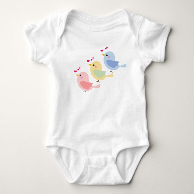Songbird Silhouette Design T Shirt (Framsida)