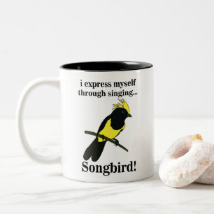 Songbird Tit Bird Funny Fågelskådning Fågelskådare Två-Tonad Mugg
