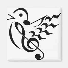 Songbird under flygning magnet