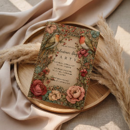 Songbirds & Roses Valentine Party Inbjudningar