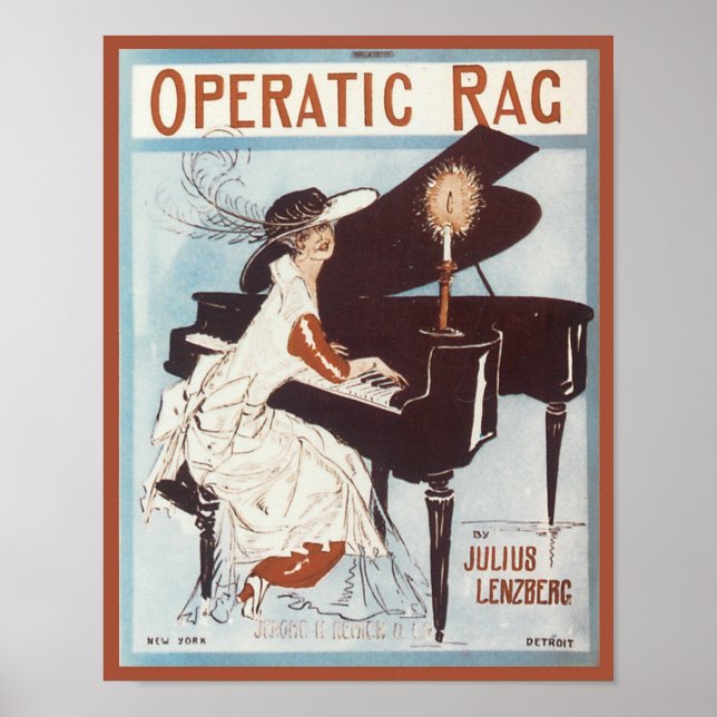 Songbook-hölje för operatisk Rag-Vintage Poster (Framsidan)