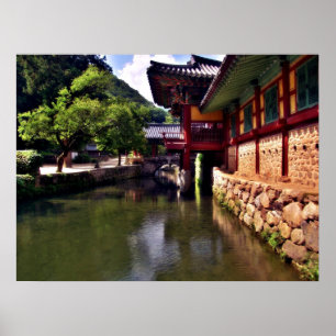 Songgwangsa Temple Bridge, Sydkorea Poster