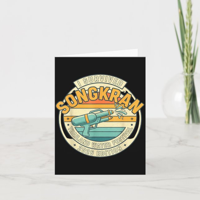 Songkran 2026 Survivor Rolig Thai Nyår  Kort (Framsida)