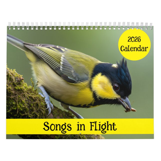 Songs in Flight: 2026 Bird Photography Calendar Kalender (Omslag)