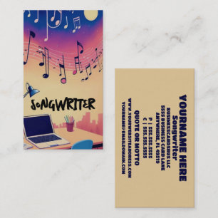 Songwriter Write Sång på natten Visitkort