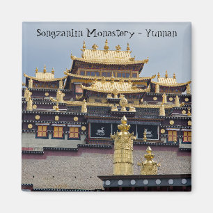 Songzanlin Tibetanskt kloster - Yunnan, China Magnet