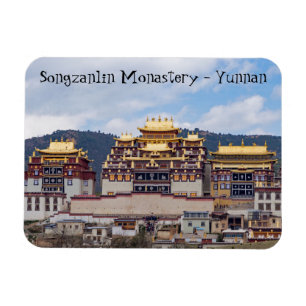 Songzanlin Tibetanskt kloster - Yunnan, China Magnet