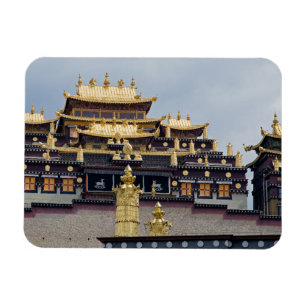 Songzanlin Tibetanskt kloster - Yunnan, China Magnet