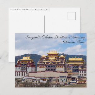 Songzanlin Tibetanskt kloster - Yunnan, China Vykort