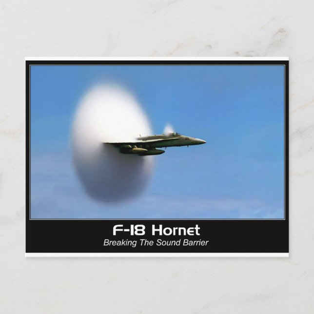Sonic Boom F-18 Hornet Vykort (Framsida)