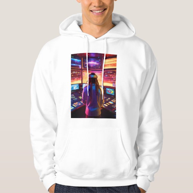 "Sonic Mixmaster: DJ Vibez" Hoodie (Framsida)