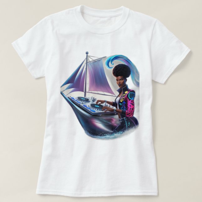 Sonic Navigator: DJ Steering genom ljudvågor T Shirt (Design framsida)