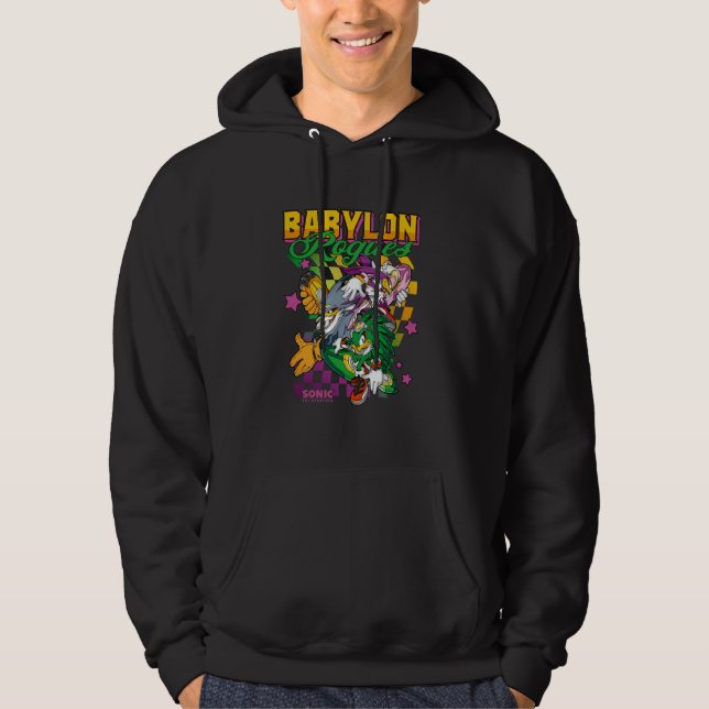 Sonic The Hedgehog Babylon Rogues Crew Retro Chest Hoodie (Framsida)