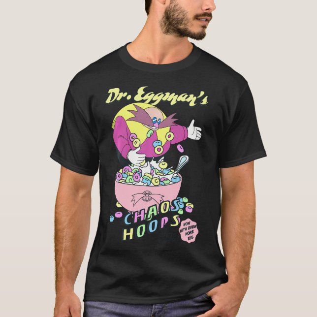 Sonic The Hedgehog Dr Eggmans Chaos Ringar Cereal T Shirt (Framsida)