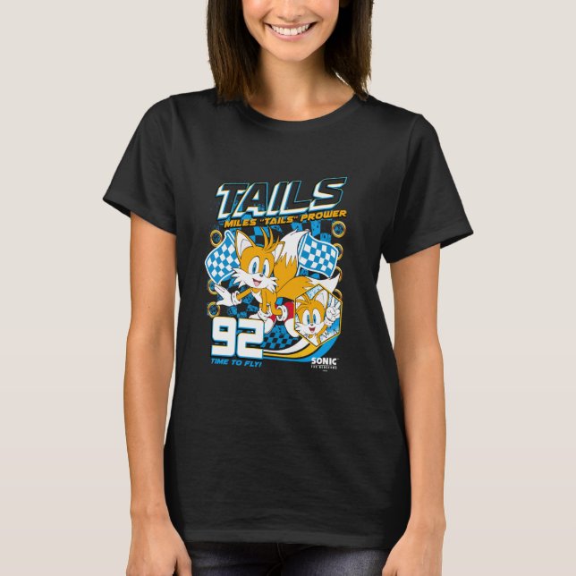 Sonic The Hedgehog Miles 'Svan Prower 92 Tävla T Shirt (Framsida)