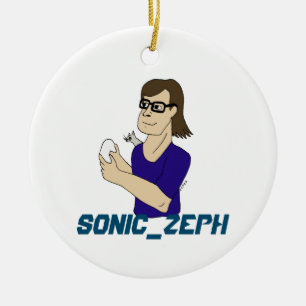 Sonic_Zeph Julgransprydnad Keramik