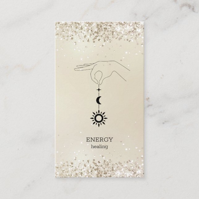 Sonne Mond Glitter Affärskort Visitkort (Framsida)