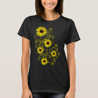 Sonnenblumen Sonnenblume Blumenranke Ornament T Shirt