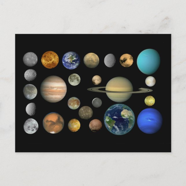 Sonnensystem Vykort (Framsida)