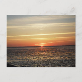 Sonnenuntergang am Meer Watt Ebbe Vykort