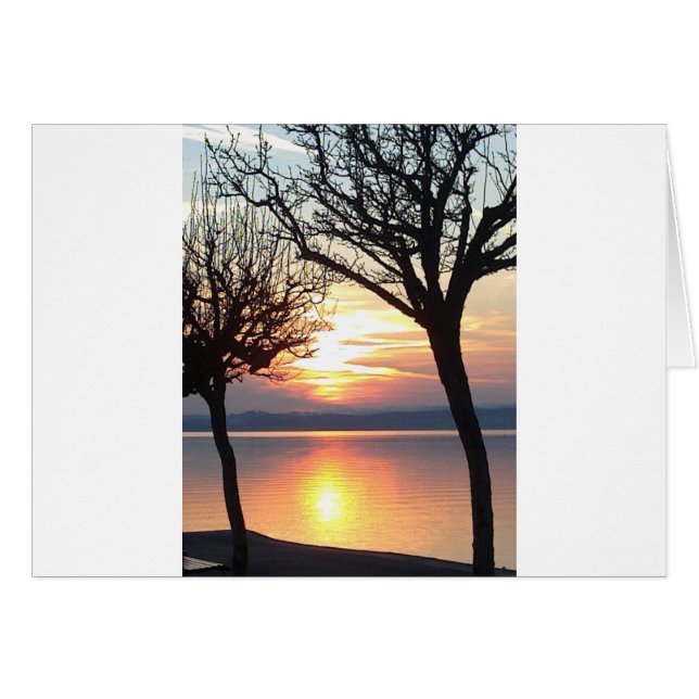 Sonnenuntergang am Se Hälsningskort (Framsidan Horizontal)