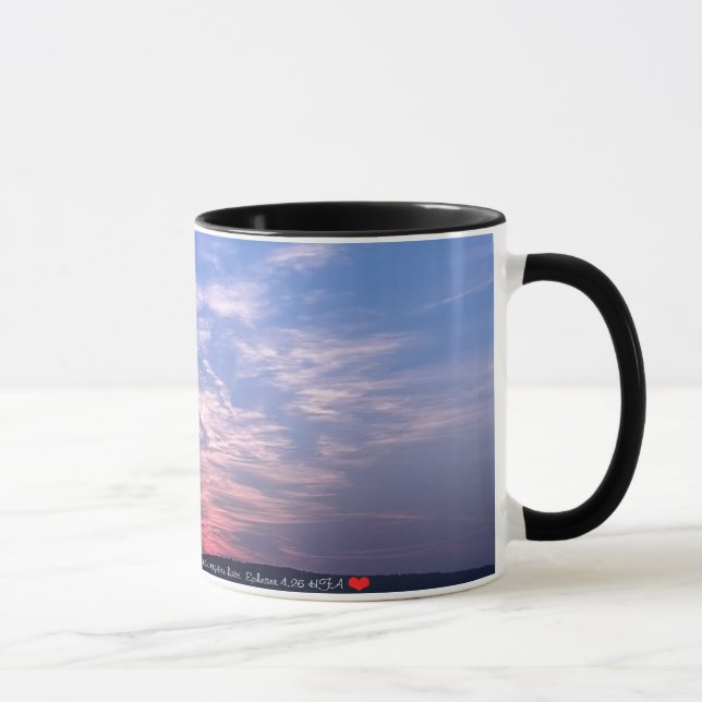 Sonnenuntergang mit Text - Tasse 325ml Mugg (Höger)