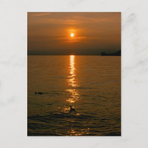 Sonnenuntergang Montreux Postkarte Vykort