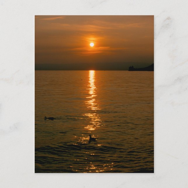 Sonnenuntergang Montreux Postkarte Vykort (Framsida)