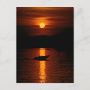Sonnenuntergang Montreux Postkarte Vykort