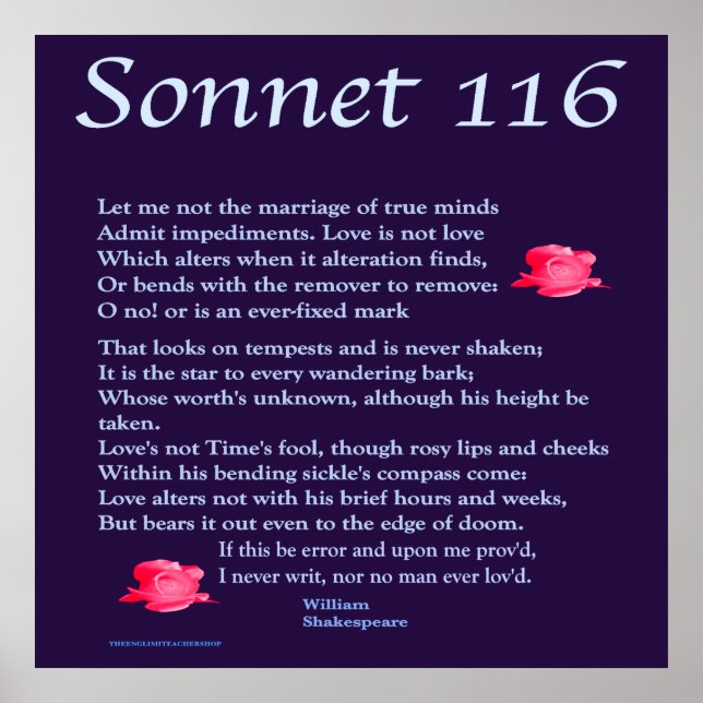 Sonnet 116 poster (Framsidan)